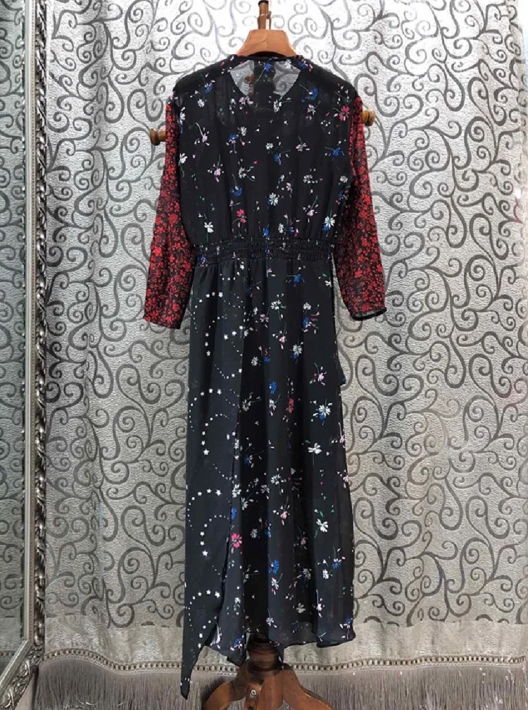 New Arrival Dresses 2020 Spring Summer Style Women V-Neck Star Flower Print 3/4 Sleeve Mid-Calf Length Casual Vintage Dress
New Arrival Dresses 2020 Spring Summer Style Women V-Neck Star Flower Print 3/4 Sleeve Mid-Calf Length Casual Vintage Dress