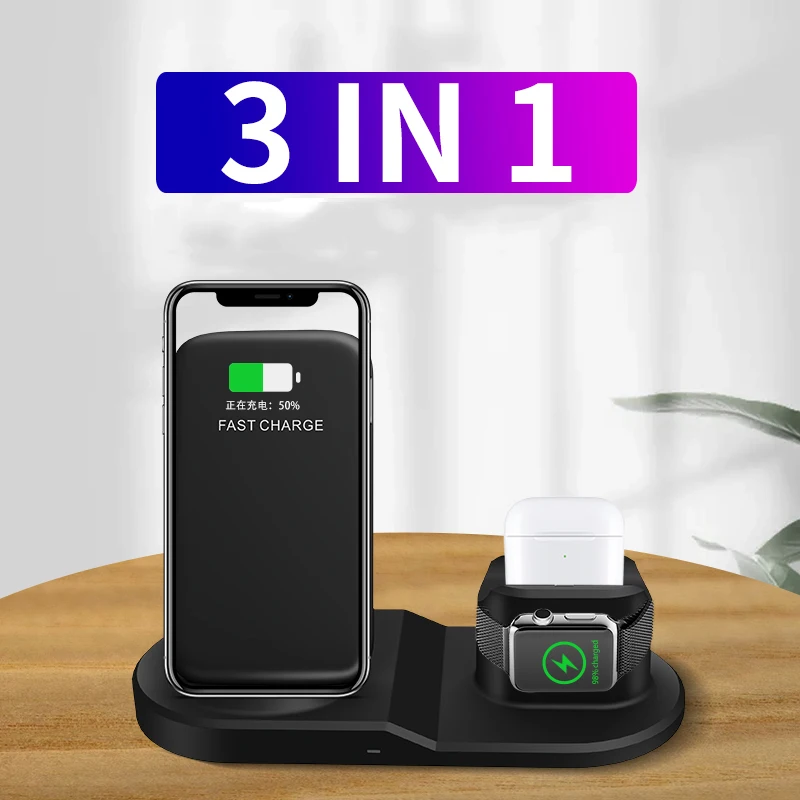 3 in 1 Fast Wireless Charger For iPhone 12 12 Pro 11 XR XS 8 For Apple Watch 5 4 3 2 For AirPods Pro Fast Charging Dock Station
3 in 1 Fast Wireless Charger For iPhone 12 12 Pro 11 XR XS 8 For Apple Watch 5 4 3 2 For AirPods Pro Fast Charging Dock Station