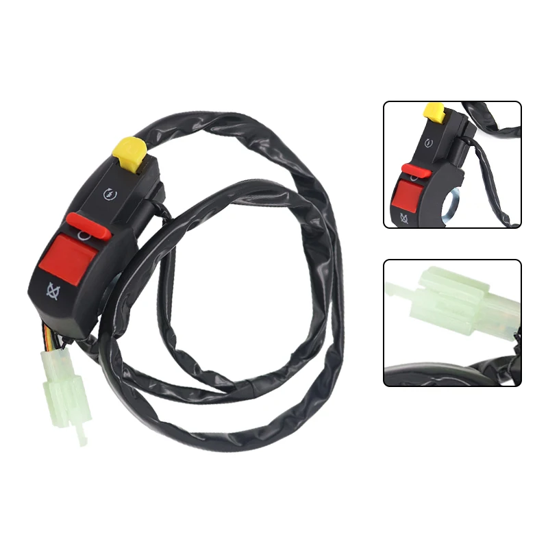 Motorcycle Switch 22mm 7/8" Handlebar Electric Starter Start & Stop ATV ON/OFF Button Flameout with 4 Wire Connection
Motorcycle Switch 22mm 7/8" Handlebar Electric Starter Start & Stop ATV ON/OFF Button Flameout with 4 Wire Connection