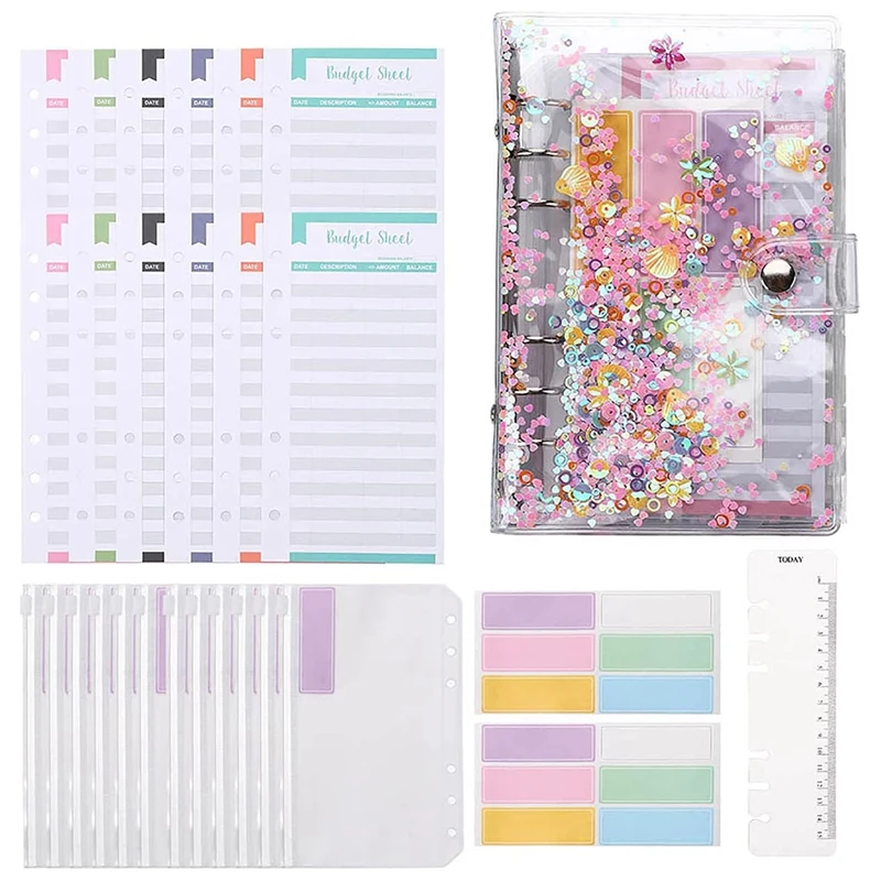 28 Pcs A6 Binder Budget Envelopes Money Envelopes,PVC with Transparent Budget Bag,Budget Sheet,Color Stickers,Ruler
28 Pcs A6 Binder Budget Envelopes Money Envelopes,PVC with Transparent Budget Bag,Budget Sheet,Color Stickers,Ruler