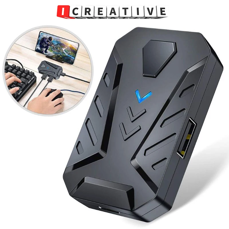 ICREATIVE Plug And Paly Gamepad Mobile PUBG Bluetooth-Compatible Controller Gaming Keyboard Mouse Converter for Android iOS
ICREATIVE Plug And Paly Gamepad Mobile PUBG Bluetooth-Compatible Controller Gaming Keyboard Mouse Converter for Android iOS