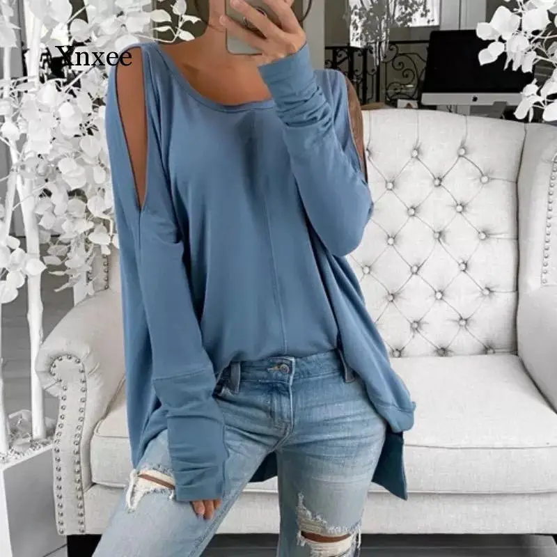 Spring and Autumn Women's Tops Asymmetrical Tops Women's O-Neck Long Sleeve Tops Irregular Loose Large Size Shirts
Spring and Autumn Women's Tops Asymmetrical Tops Women's O-Neck Long Sleeve Tops Irregular Loose Large Size Shirts