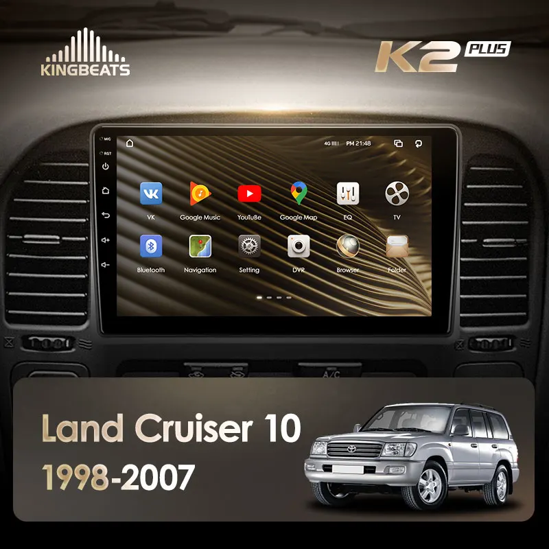KingBeats штатное головное устройство For Toyota Land Cruiser 10 J100 100 1998 - 2007 GPS автомагнитола на