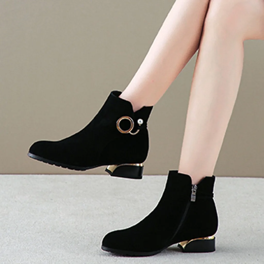 Women Fashion Zipper platform Ankle Boots Student Casual Scrub Single Boots with thick scrub shoes new
Women Fashion Zipper platform Ankle Boots Student Casual Scrub Single Boots with thick scrub shoes new