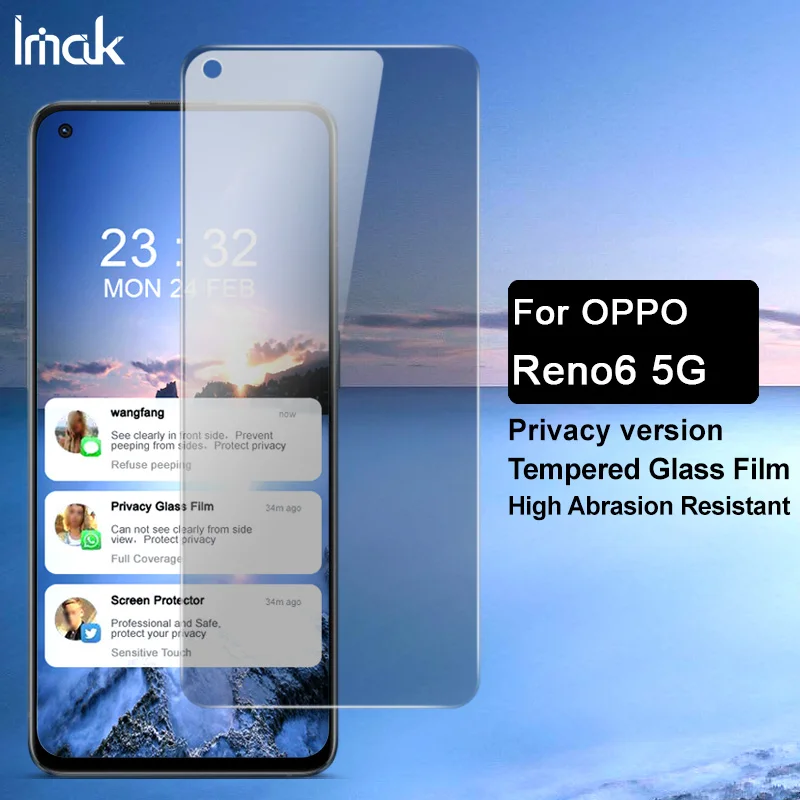 IMAK Privacy Protecty For OPPO Reno6 5G Glass Tempered Glass for Reno 6 5G Full Coverage Anti Glare
IMAK Privacy Protecty For OPPO Reno6 5G Glass Tempered Glass for Reno 6 5G Full Coverage Anti Glare