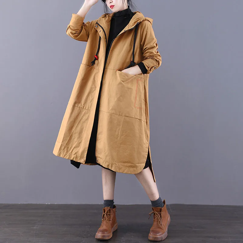 Spring Autumn New Trench Coat Women Long Windbreaker Korean Fashion Casual Big pocket Overcoat Woman Clothes Outerwear R873
Spring Autumn New Trench Coat Women Long Windbreaker Korean Fashion Casual Big pocket Overcoat Woman Clothes Outerwear R873