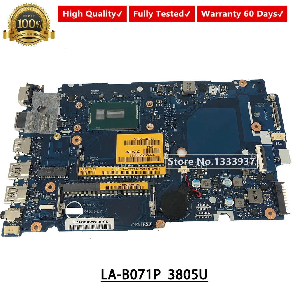 Материнская плата 019J9G 19J9G ZAL50/51/60/61 LA-B071P для DELL Latitude 3450 L3450 Материнская плата ноутбука SR210 3805U CN-019J9G
Материнская плата 019J9G 19J9G ZAL50/51/60/61 LA-B071P для DELL Latitude 3450 L3450 Материнская плата ноутбука SR210 3805U CN-019J9G