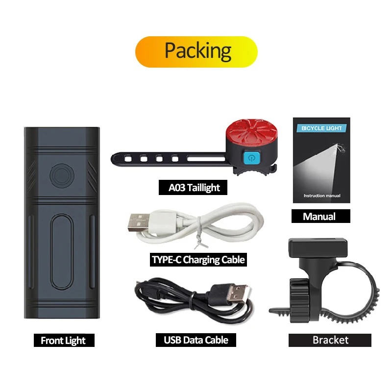 3000 Lumen Bicycle Light 5200mAh Powerbank USB Rechargeable Bike Headlight Waterproof Super Bright Flashlight Bike Lights Kit
3000 Lumen Bicycle Light 5200mAh Powerbank USB Rechargeable Bike Headlight Waterproof Super Bright Flashlight Bike Lights Kit