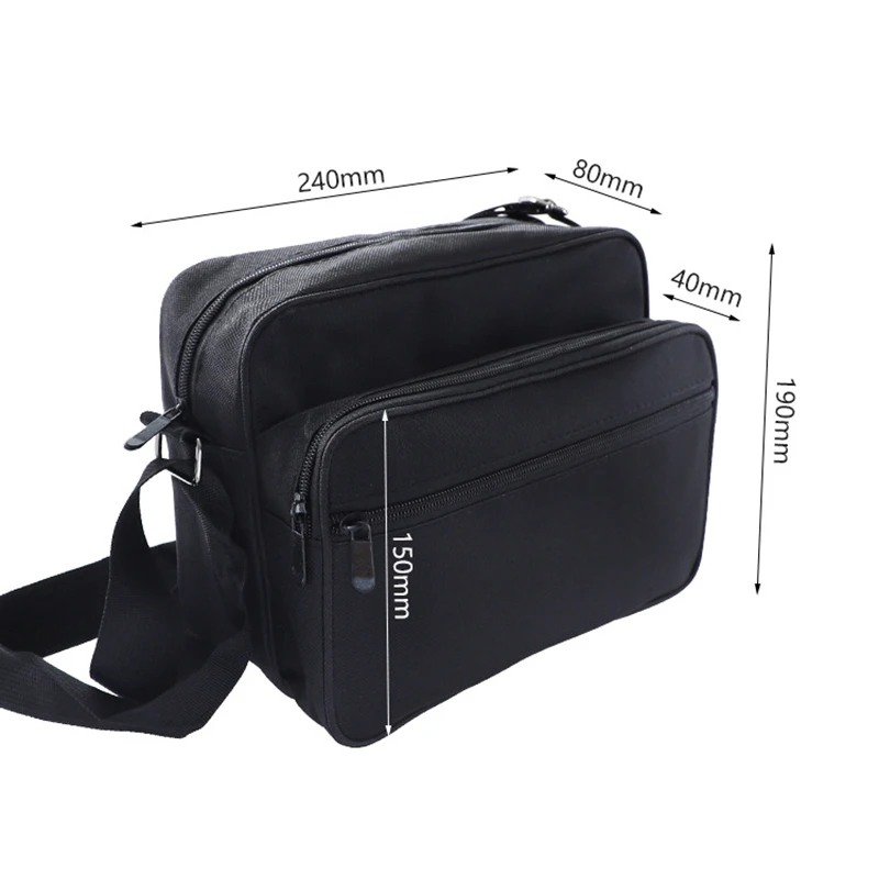 Realmote Multifunctional Shoulder Bag Wear-resistant Storage Tool Kit Black Canvas Satchel Package For Maintenance Electrician |