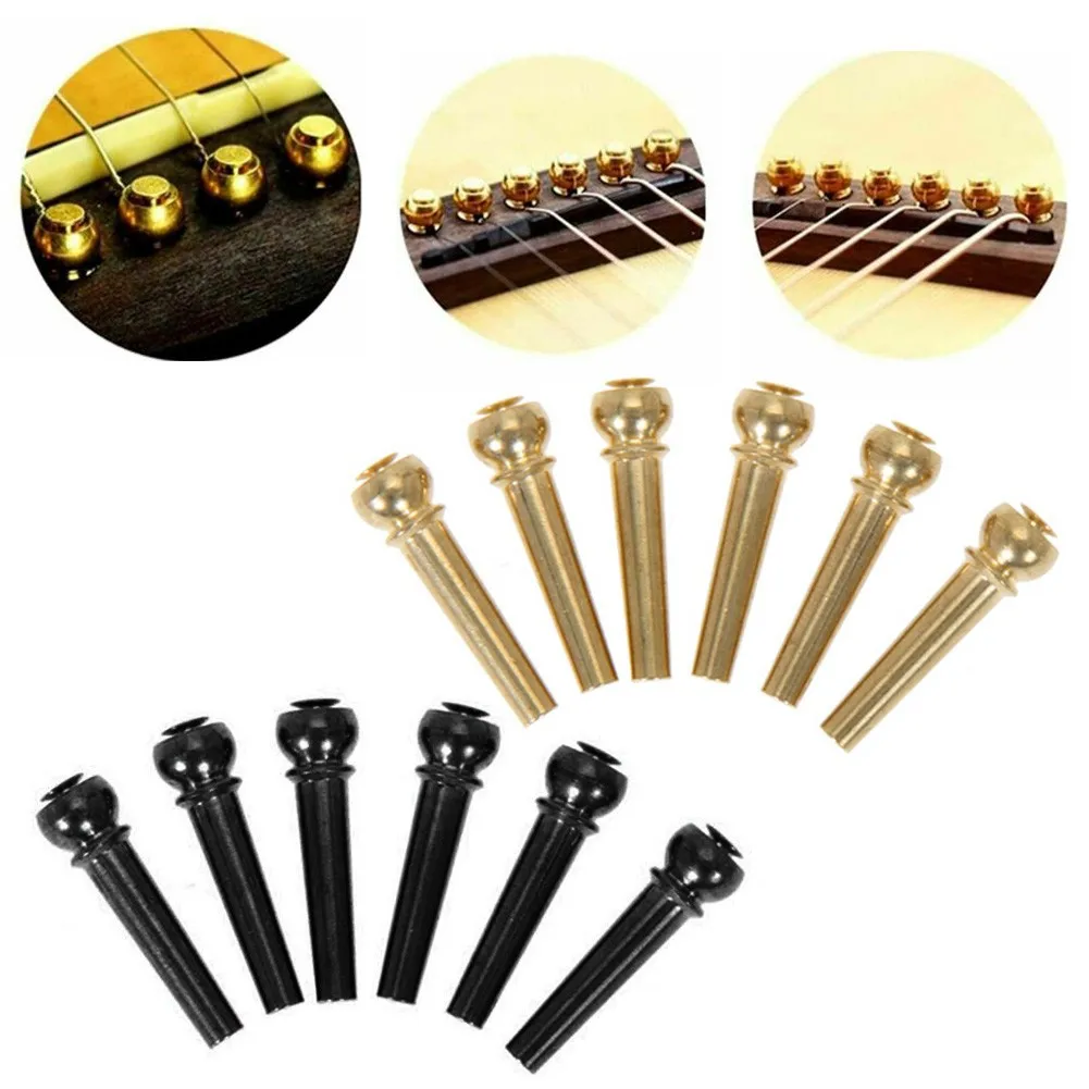 6pcs Pure Brass Acoustic Guitar Bridge Pins Ebony Bridge Endpin For Acoustic Guitar 6 Strings Nail Peg Instrument Accessories
6pcs Pure Brass Acoustic Guitar Bridge Pins Ebony Bridge Endpin For Acoustic Guitar 6 Strings Nail Peg Instrument Accessories