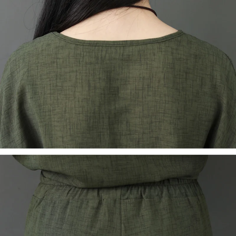 #0149 Summer Plus Size Two Piece Set Short-sleeve O-neck Tops And Wide Leg Pants Casual Loose Cotton Linen Tees Batwing Sleeve
#0149 Summer Plus Size Two Piece Set Short-sleeve O-neck Tops And Wide Leg Pants Casual Loose Cotton Linen Tees Batwing Sleeve