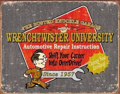 Tin Sign Poster Wrenchtwister University Since 1957 Metal Wall Sign Home Garage Hut Wall Decoration Retro Metal Plate 12*8 Inch
Tin Sign Poster Wrenchtwister University Since 1957 Metal Wall Sign Home Garage Hut Wall Decoration Retro Metal Plate 12*8 Inch