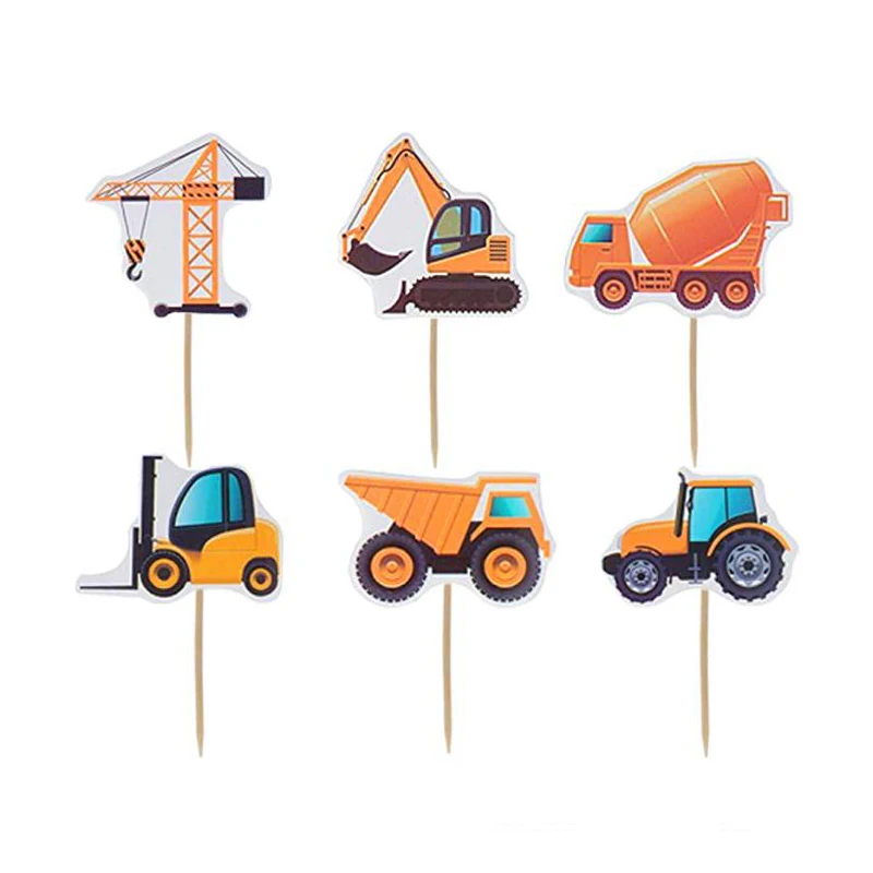 24pcs/lot Excavator Baby Shower Decorations Happy Birthday Party Kids Favors Make Up Design Cupcake Cake Toppers With Sticks
24pcs/lot Excavator Baby Shower Decorations Happy Birthday Party Kids Favors Make Up Design Cupcake Cake Toppers With Sticks