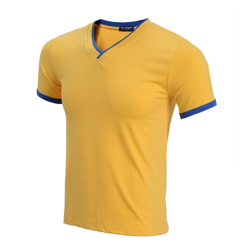 Tops V neck Short Sleeve Tees Men 2021 New Fitness Cotton Plus Size T-shirts Men 
Tops V neck Short Sleeve Tees Men 2021 New Fitness Cotton Plus Size T-shirts Men