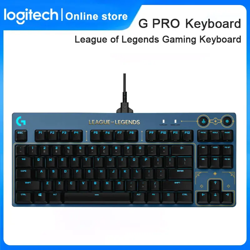Клавиатура Logitech G PRO Механическая игровая проводная 87 клавиш подсветка RGB League of