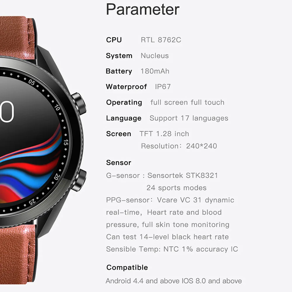 Smart Watch Bluetooth Handfree Watch Heart Rate Blood Pressure Blood Oxygen IP67 Waterproof Watches for Android iOS
Smart Watch Bluetooth Handfree Watch Heart Rate Blood Pressure Blood Oxygen IP67 Waterproof Watches for Android iOS