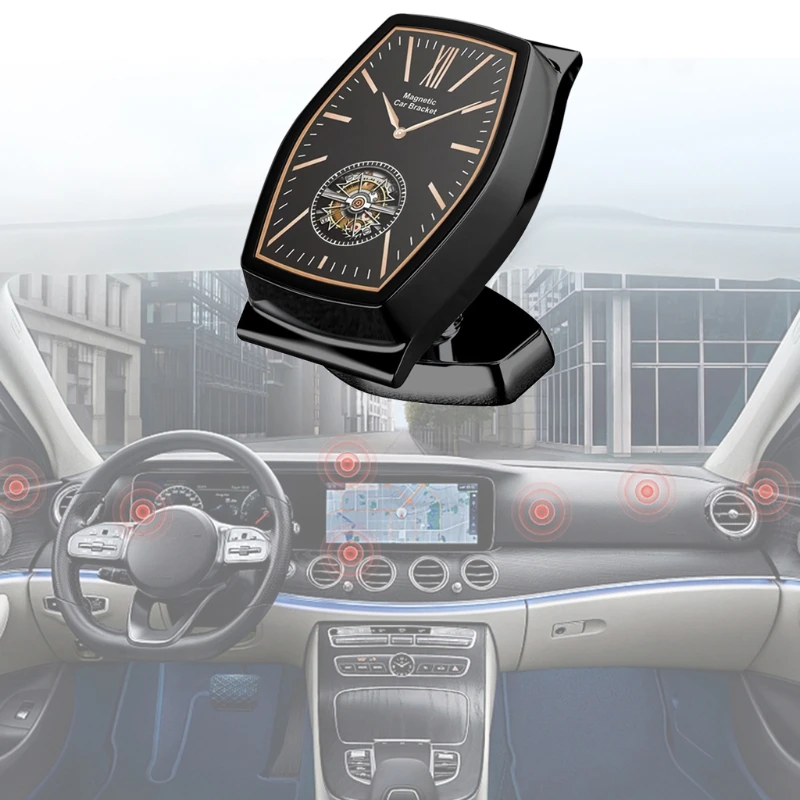 

Dashboard Magnetic Flexible Phone Holder for All Phones Easy to Install Adjustable GPS Mount Holder 360 Rotation