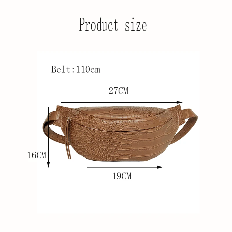 Fanny Pack Women Shoulder Belt Bag Leather Alligator Women Bag Zipper Waist Belt Pack Fashion Travel Shoulder Phone Pouch B166
Fanny Pack Women Shoulder Belt Bag Leather Alligator Women Bag Zipper Waist Belt Pack Fashion Travel Shoulder Phone Pouch B166