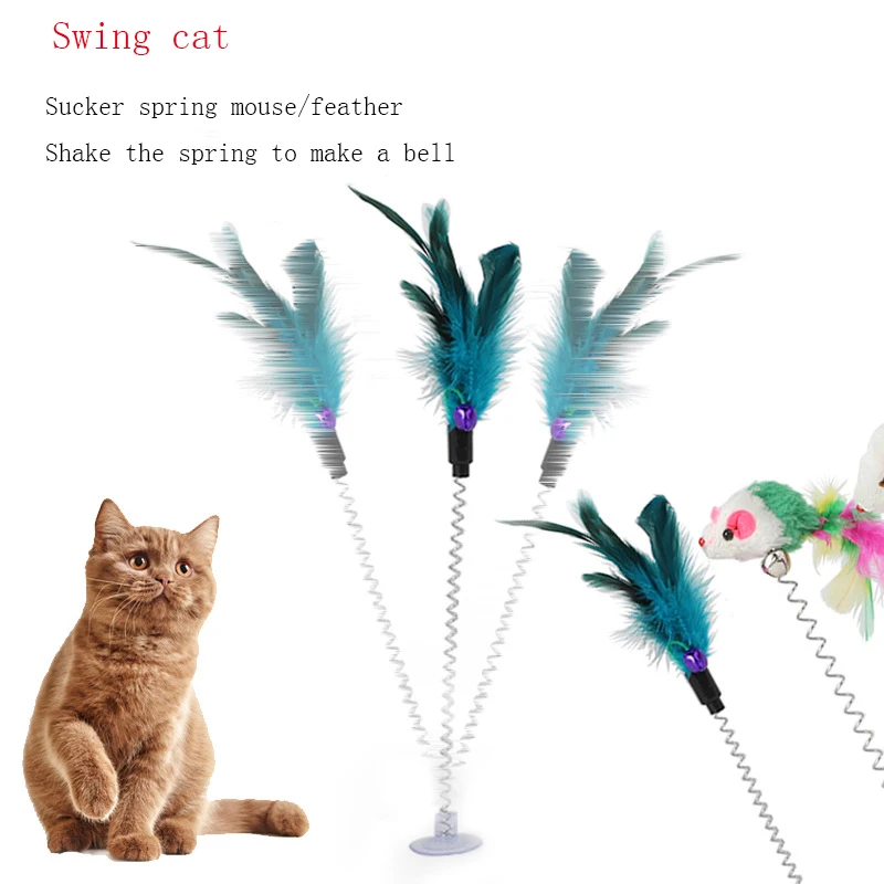 Cat Toy 1PCS Colorful Suction Cup Spring Mouse with Bell Spring Feather Pet Supplies Bottom Suction Cup Elastic Pet Toy
Cat Toy 1PCS Colorful Suction Cup Spring Mouse with Bell Spring Feather Pet Supplies Bottom Suction Cup Elastic Pet Toy