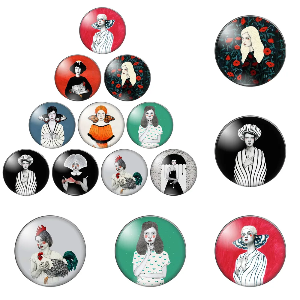 12pcs/lot Beauty Girl Different Decorations on Their Heads 8mm-30mm Round Photo Glass Cabochon Demo Flat Back Making Findings
12pcs/lot Beauty Girl Different Decorations on Their Heads 8mm-30mm Round Photo Glass Cabochon Demo Flat Back Making Findings