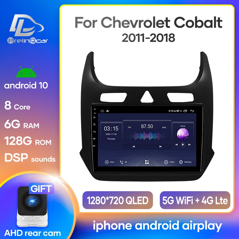 Автомагнитола Prelingcar Android 10 0 для Chevrolet Cobalt 2016 2018 мультимедийный видеоплеер GPS