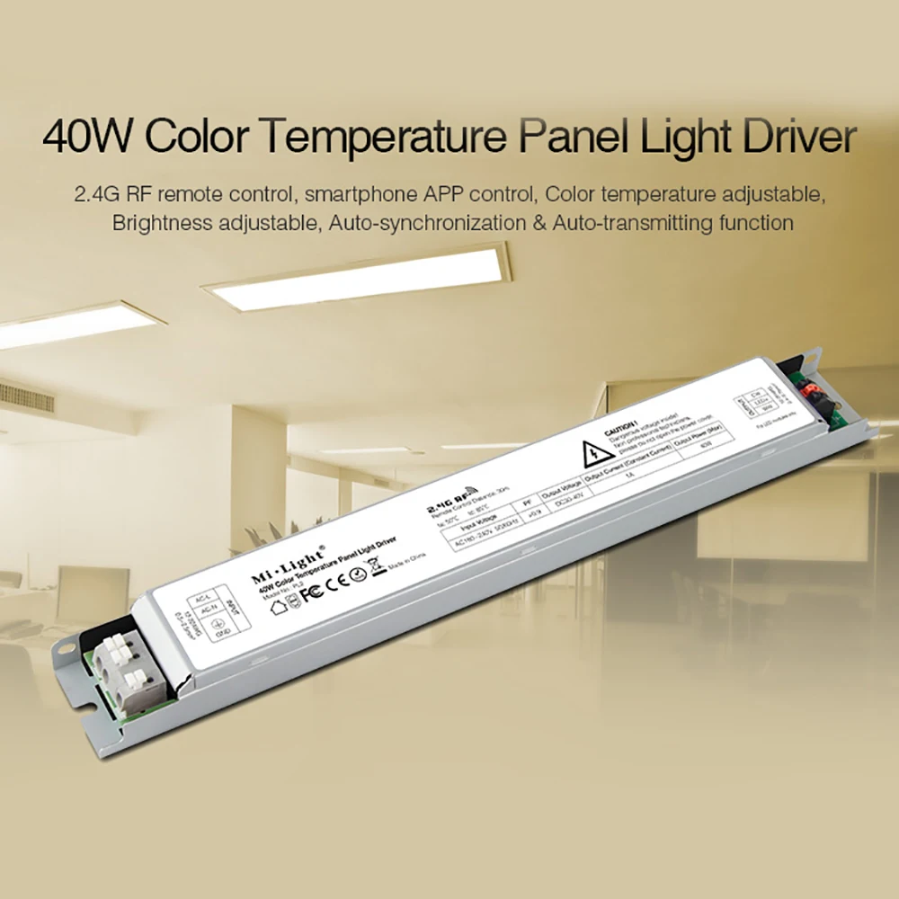 milight PL2 40W Color Temperature Panel Light Driver 2.4G RF Remote Smartphone APP Control
milight PL2 40W Color Temperature Panel Light Driver 2.4G RF Remote Smartphone APP Control