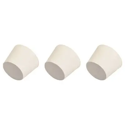 White Tapered Shaped Solid Rubber Stopper for Lab Tube Stopper Size 8 (33-42mm) 3Pcs
White Tapered Shaped Solid Rubber Stopper for Lab Tube Stopper Size 8 (33-42mm) 3Pcs