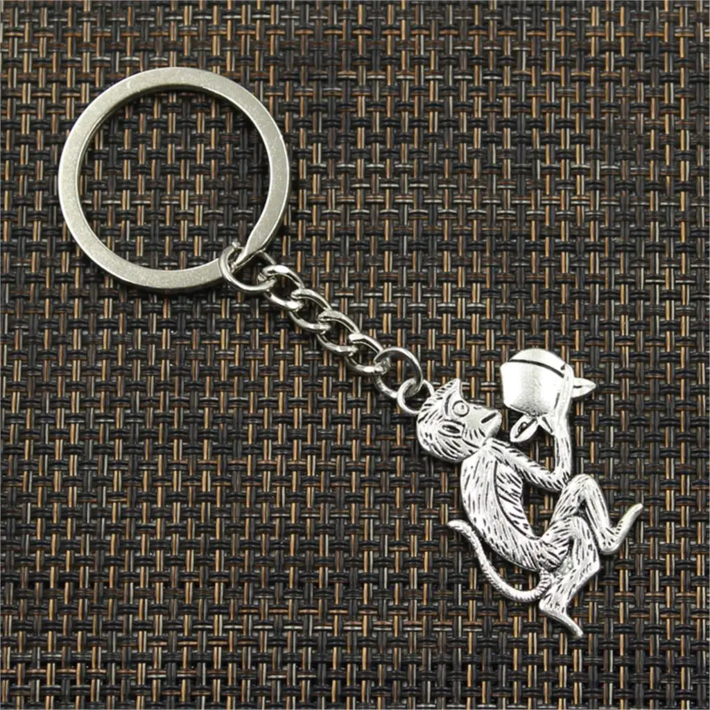 Металлический брелок для ключей мужчин кольцо серебряного цвета с подвеской в