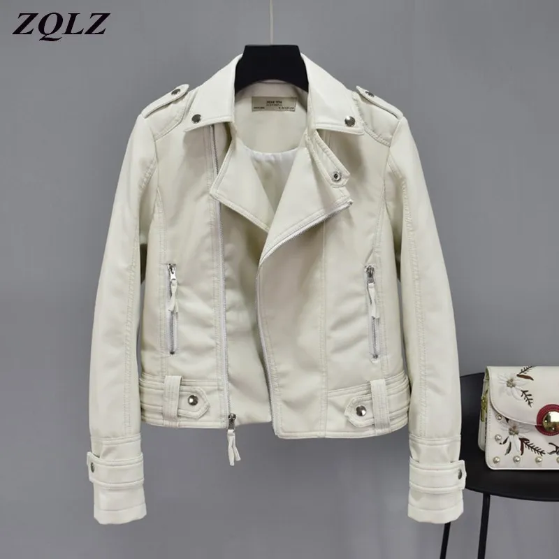 ZQLZ Faux Leather Jacket Women Spring Autumn Streetwear Biker Pu Coat Female Casual Slim Motorcycle Outwear Femme Short Coats
ZQLZ Faux Leather Jacket Women Spring Autumn Streetwear Biker Pu Coat Female Casual Slim Motorcycle Outwear Femme Short Coats
