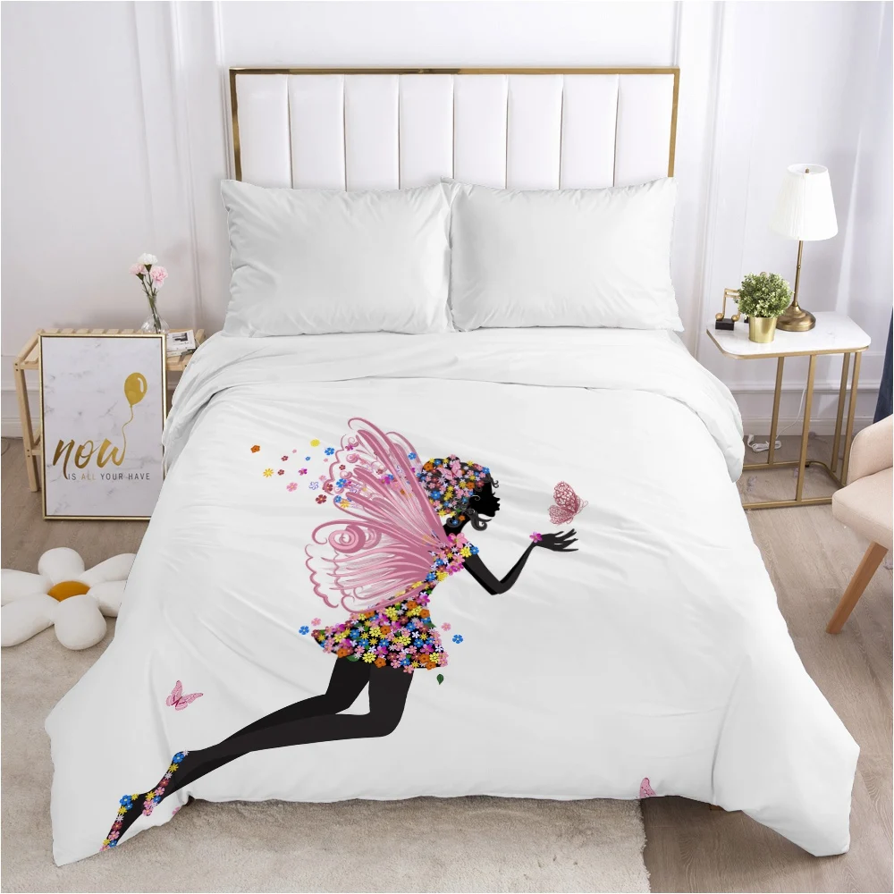 

Nordic flower fairy Duvet cover Quilt/Blanket/Comfortable Case Double King Bedding 140x200 240x260 for Home fly