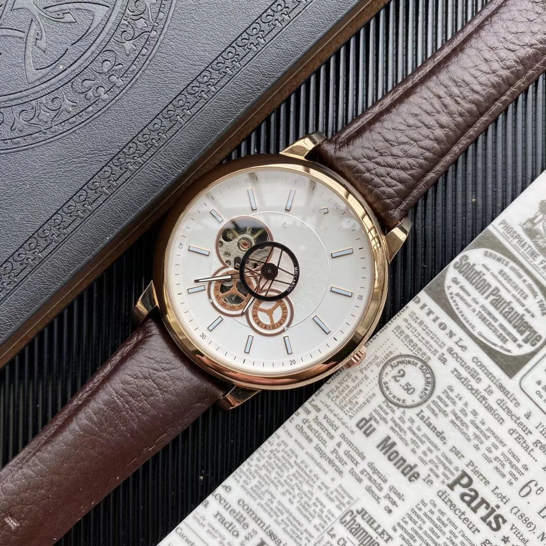 Classic leather strap, round dial, hollow mechanical design, mechanical movement, 2021 men's casual watch
Classic leather strap, round dial, hollow mechanical design, mechanical movement, 2021 men's casual watch