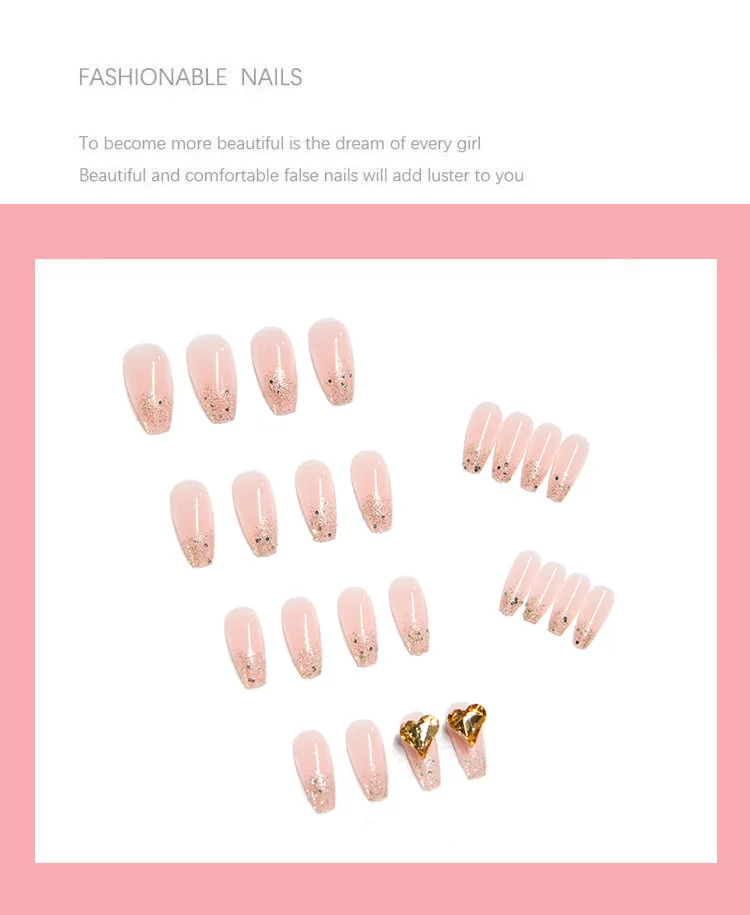 24pcs Shiny Love Heart Nail Patch Glue Type Removable Long Paragraph Fashion Manicure Wearable False Nails Patch FA
24pcs Shiny Love Heart Nail Patch Glue Type Removable Long Paragraph Fashion Manicure Wearable False Nails Patch FA