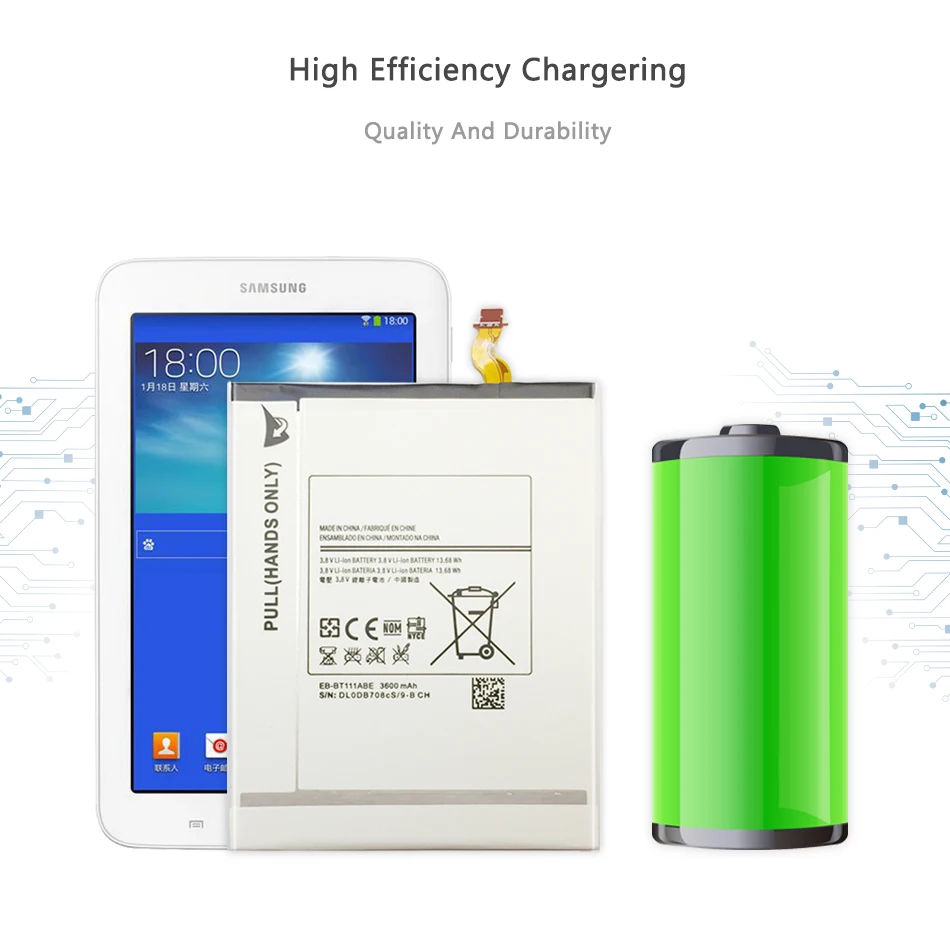 Литий-полимерный аккумулятор для планшета Samsung Galaxy Tab 3 Lite 7 0 3G SM-T111 T110 T115 сменный 3600