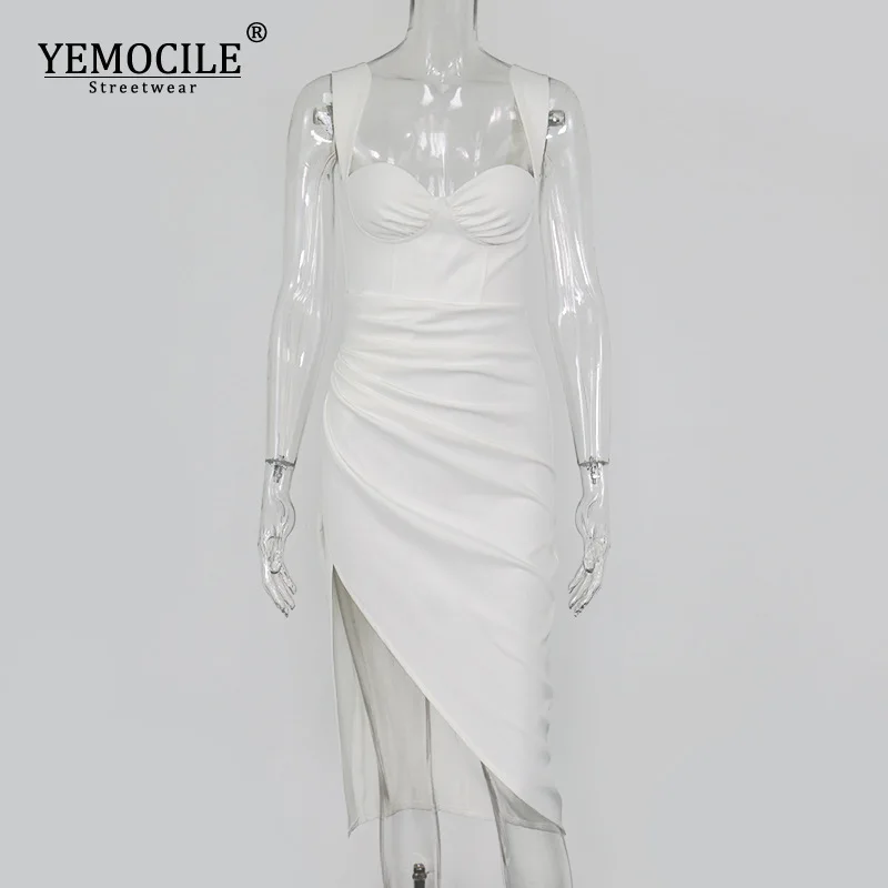 Women Long Dress Summer Sexy Backless White Black Ruched Slip Midi Sundresses 2020 Ladies Pleated Spaghetti Strap Clothes
Women Long Dress Summer Sexy Backless White Black Ruched Slip Midi Sundresses 2020 Ladies Pleated Spaghetti Strap Clothes