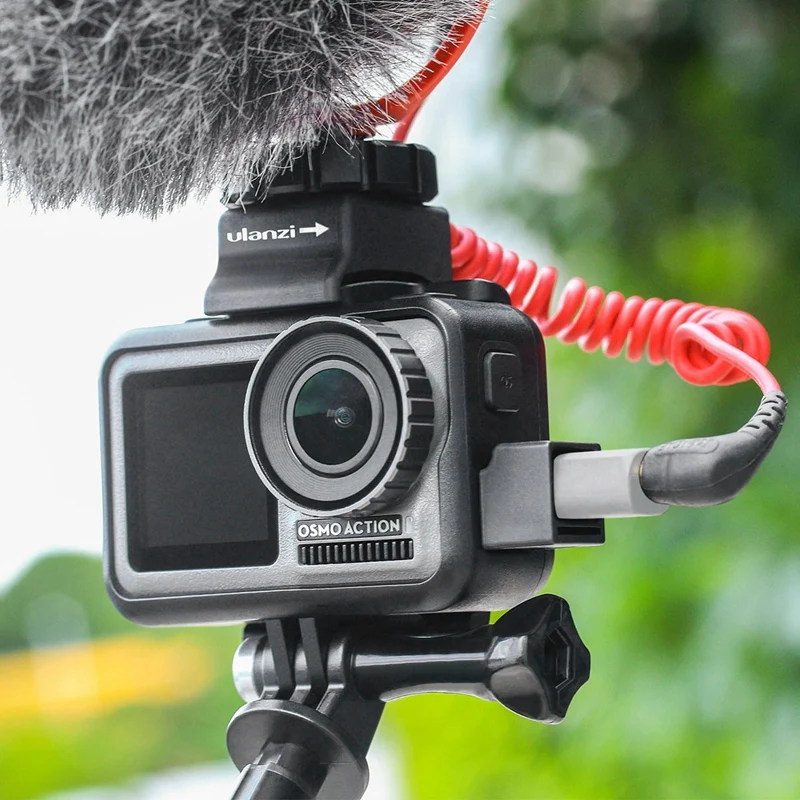 Адаптер для кронштейна микрофона Ulanzi DJI OSMO ACTION Cage Case спортивной камеры Vlog