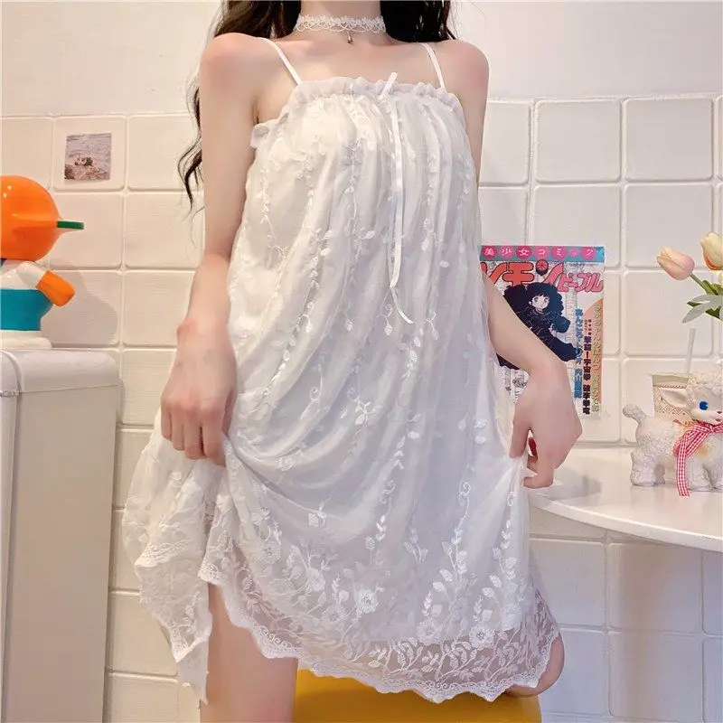 Lace Patchwork Nightgown Women Princess Style Suspender Sleep Dress Summer Sexy Nightdress Chemise Sleepwear Intimate Lingerie
Lace Patchwork Nightgown Women Princess Style Suspender Sleep Dress Summer Sexy Nightdress Chemise Sleepwear Intimate Lingerie