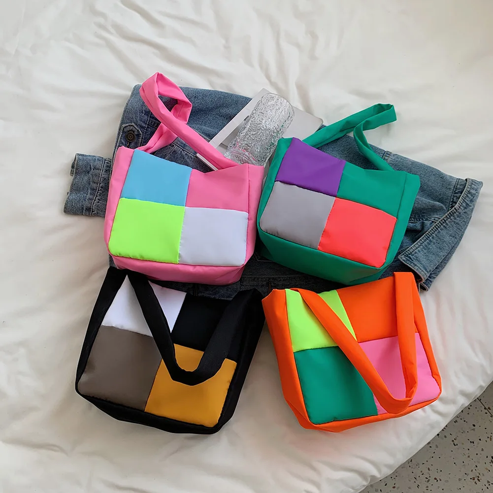 Fashion Women Canvas Color Patchwork Shoulder Bags Casual All-match Underarm Bag Elegant Ladies Small Tote Handbags Purse
Fashion Women Canvas Color Patchwork Shoulder Bags Casual All-match Underarm Bag Elegant Ladies Small Tote Handbags Purse