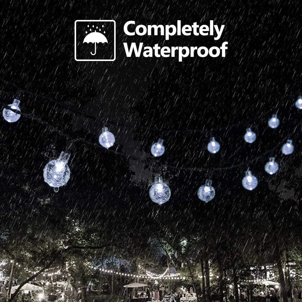 50 LEDs 10m Crystal Ball Solar Light Outdoor IP65 Waterproof String Fairy Lamps Solar Garlands for Garden Christmas Decoration
50 LEDs 10m Crystal Ball Solar Light Outdoor IP65 Waterproof String Fairy Lamps Solar Garlands for Garden Christmas Decoration