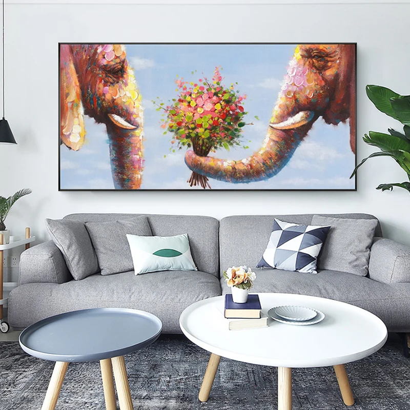 100% Hand Painted Abstract elephant Oil Painting On Canvas Wall Art Frameless Picture Decoration For Live Room Home Decor Gift
100% Hand Painted Abstract elephant Oil Painting On Canvas Wall Art Frameless Picture Decoration For Live Room Home Decor Gift