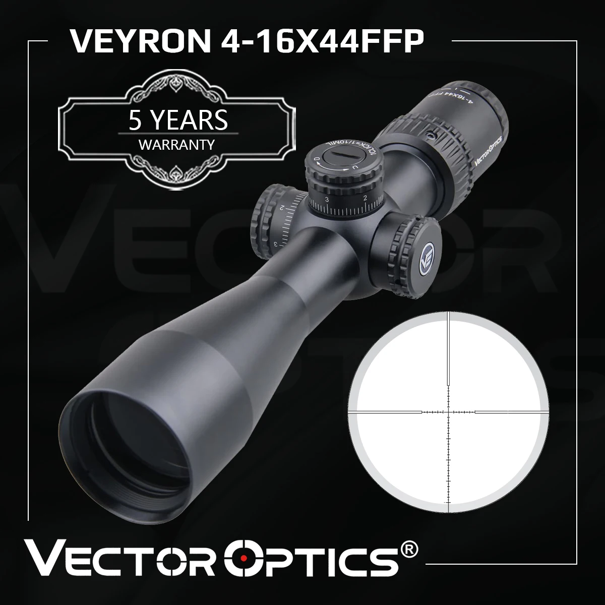 Векторный оптический прицел Veyron 4 16x44 пневматической винтовки FFP ультракороткий