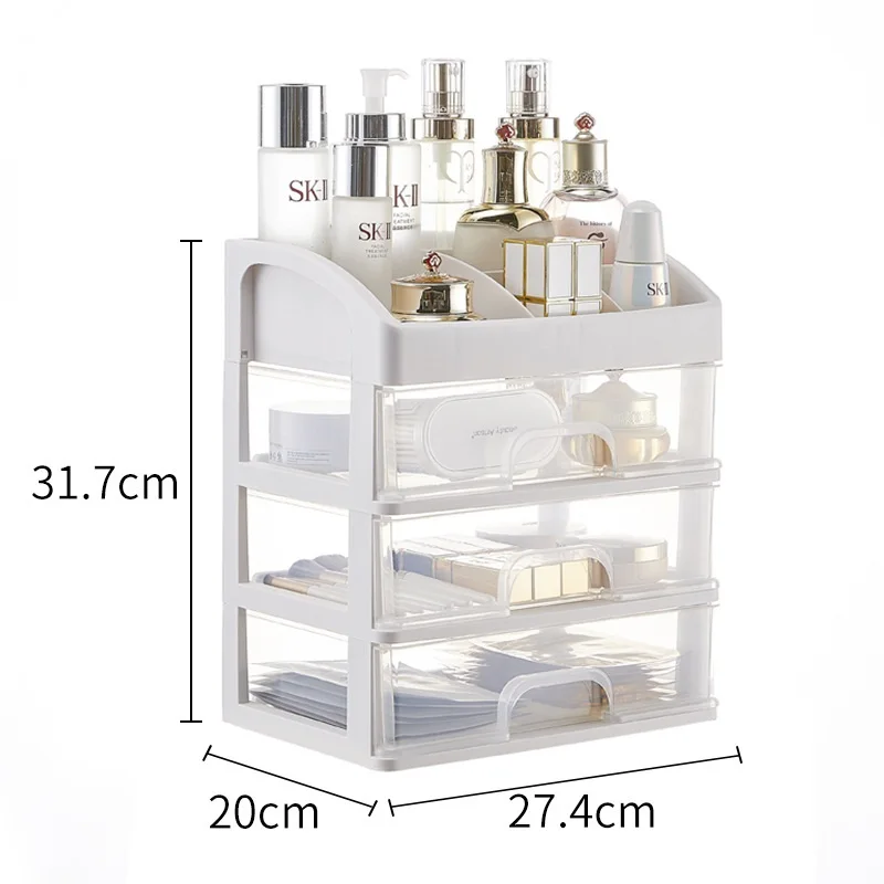 Plastic Cosmetic Drawer Makeup Organizer Storage Box Jewelry Container Multi Layer Makeup Box Makeup Brush Organizers on desktop 
Plastic Cosmetic Drawer Makeup Organizer Storage Box Jewelry Container Multi Layer Makeup Box Makeup Brush Organizers on desktop