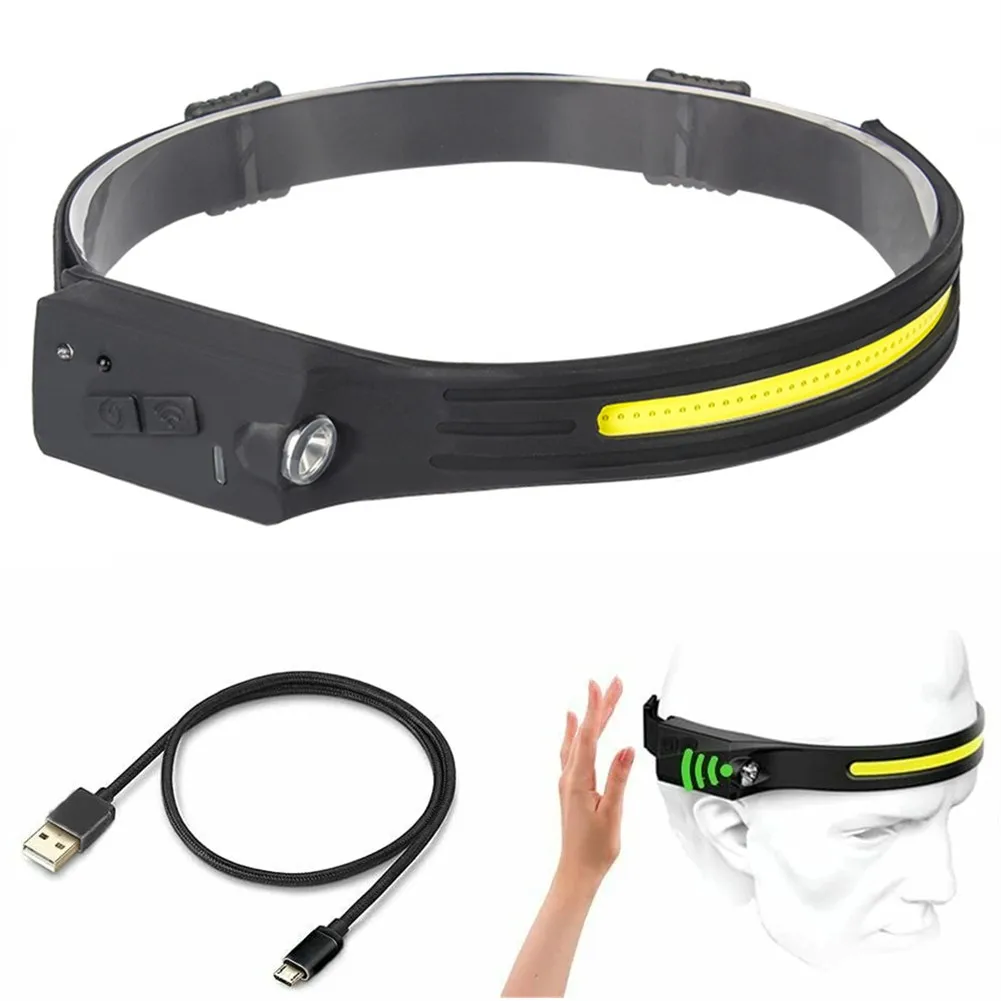 Induction Headlamp COB LED Head Light Adjustable Cycling Head Torch Flashlight Portable Camping Light USB Rechargeable Lantern
Induction Headlamp COB LED Head Light Adjustable Cycling Head Torch Flashlight Portable Camping Light USB Rechargeable Lantern