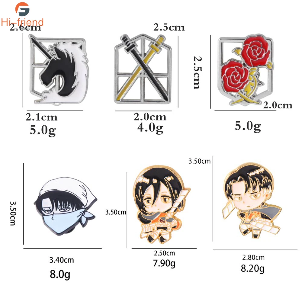Anime Attack on Titan Brooch Levi Ackerman Cartoon Character Metal Badge Lapel Brooch For Women Men Backpack Pins Jewelry
Anime Attack on Titan Brooch Levi Ackerman Cartoon Character Metal Badge Lapel Brooch For Women Men Backpack Pins Jewelry