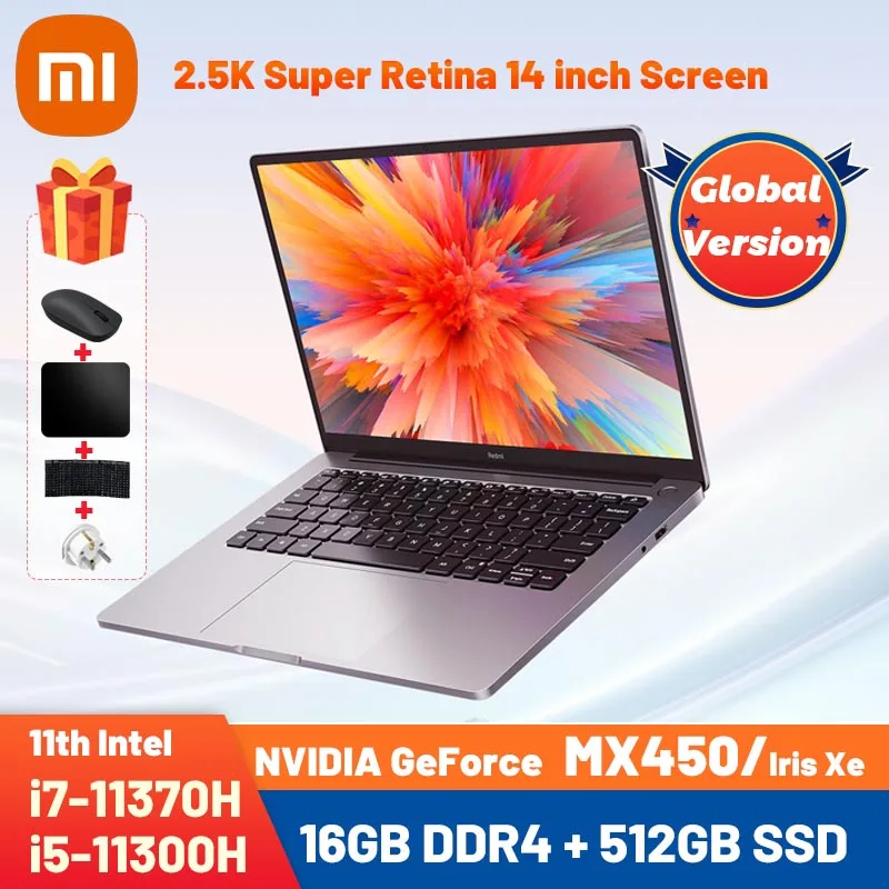 Новый ноутбук Xiaomi RedmiBook Pro 14, Intel Core i7-11370H / i5-11300H 16 Гб DDR4 512 Гб SSD, ноутбук 14 дюймов 2,5 K FHD, тонкий компьютер
Новый ноутбук Xiaomi RedmiBook Pro 14, Intel Core i7-11370H / i5-11300H 16 Гб DDR4 512 Гб SSD, ноутбук 14 дюймов 2,5 K FHD, тонкий компьютер