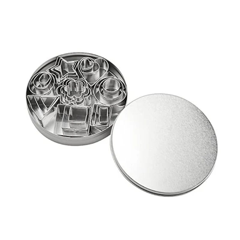 24pcs Polymer Clay Cutters Set Heart Star Circle Square Mini Geometric Shape Stainless Steel Metal Molds Cake Cookie Making Tool
24pcs Polymer Clay Cutters Set Heart Star Circle Square Mini Geometric Shape Stainless Steel Metal Molds Cake Cookie Making Tool