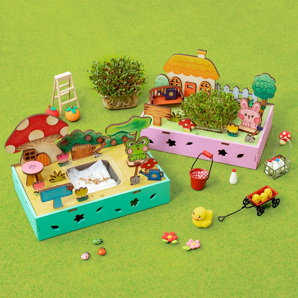 Hut building farm children's hand-made DIY soilless planting potted early education three-dimensional puzzle toy
Hut building farm children's hand-made DIY soilless planting potted early education three-dimensional puzzle toy