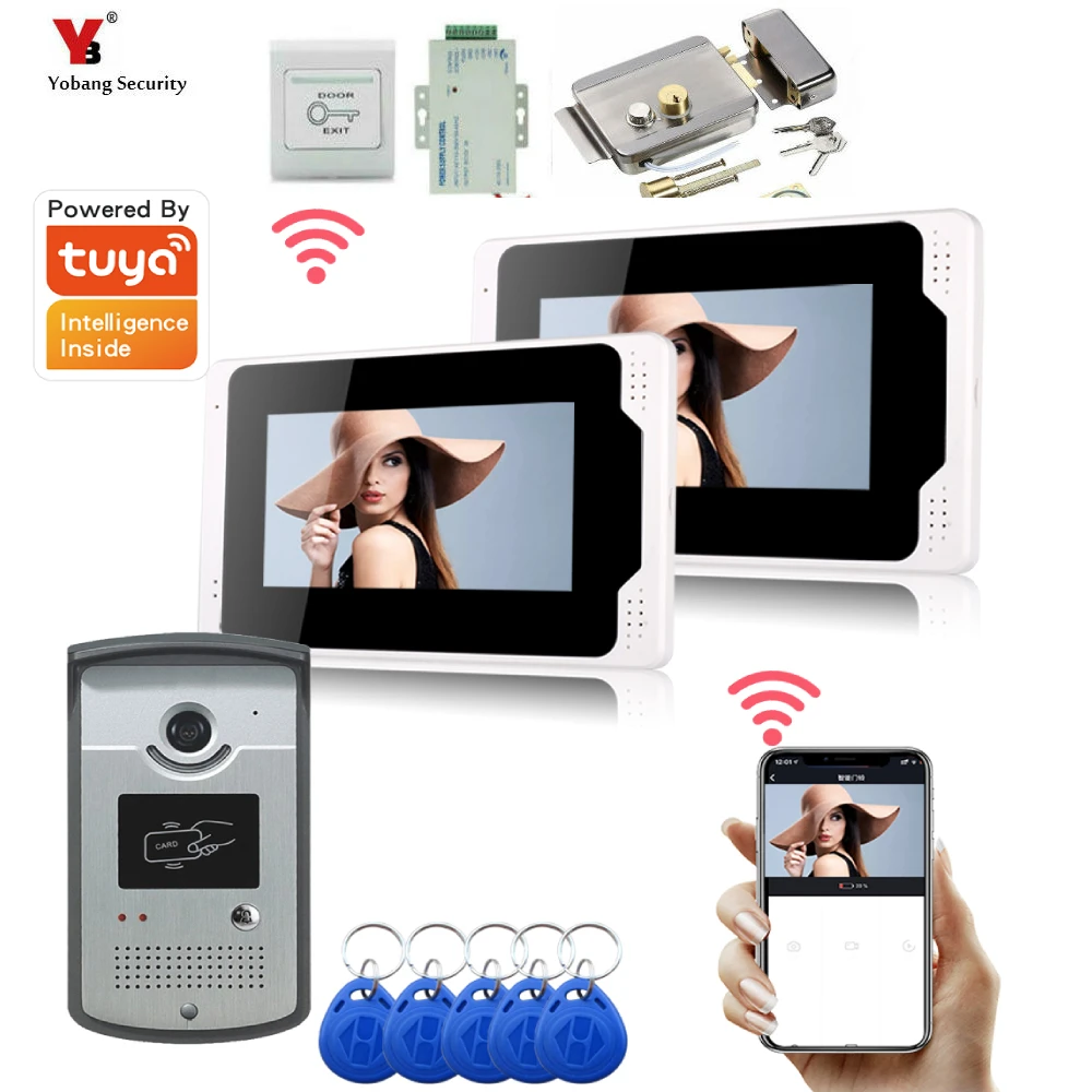 Wifi Video Intercom System 7''inch Doorphone Record System IR light Night Vision RFID Unlock Doorbell Camera Remote Unlock
Wifi Video Intercom System 7''inch Doorphone Record System IR light Night Vision RFID Unlock Doorbell Camera Remote Unlock