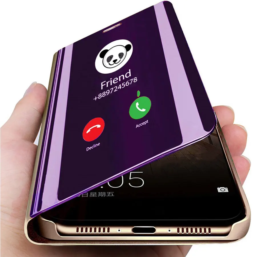 Умный зеркальный чехол для телефона Samsung Galaxy S10 S8 S9 Plus A51 A71 A50 A40 A30 A20 A70 A20s A30s M20 M30 M30s
