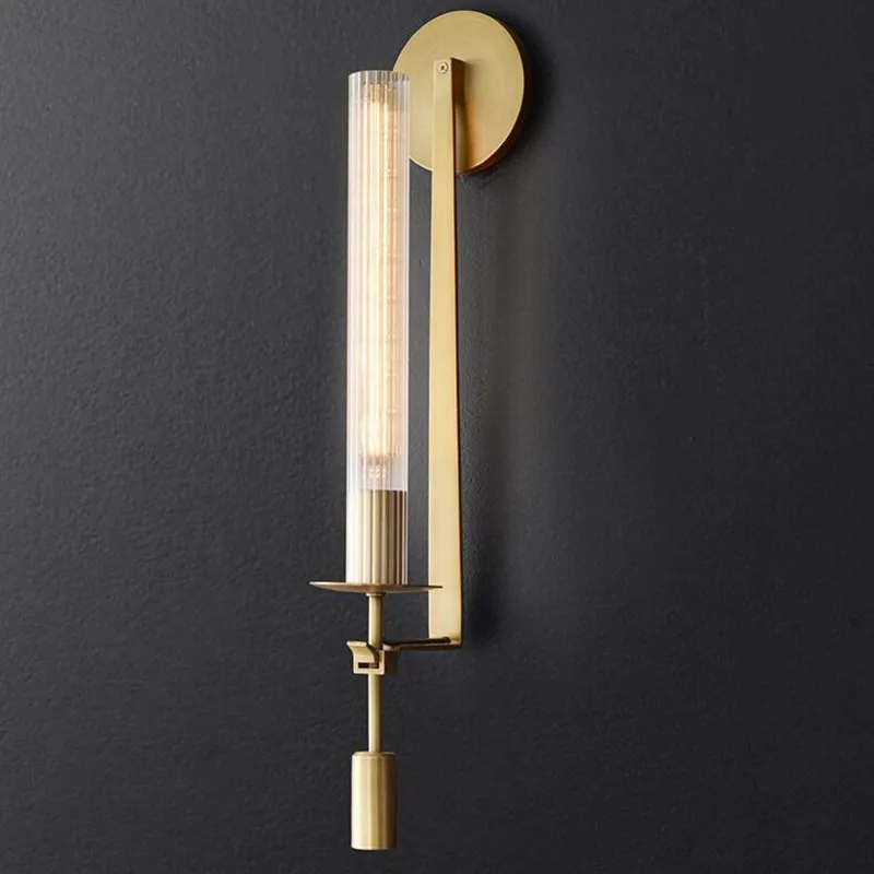 Post-modern light luxury copper wall lamp living room study hotel sample room pure copper decorative wall light
Post-modern light luxury copper wall lamp living room study hotel sample room pure copper decorative wall light