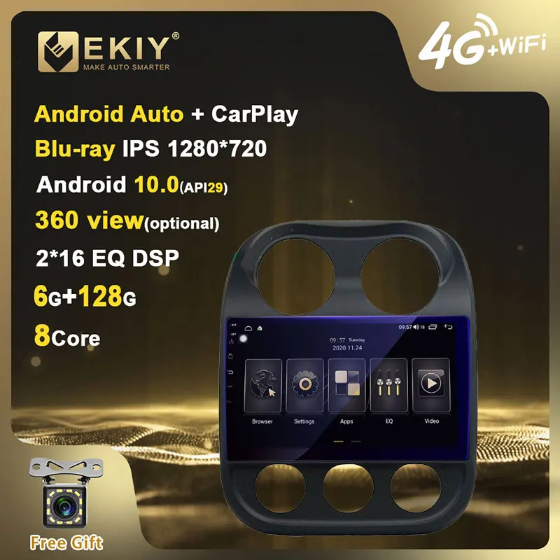 EKIY DSP IPS Android 10 Автомобильный мультимедийный плеер 6G + 128G для Jeep Compass Patriot 2010-2015 автомобильное радио стерео GPS навигация Wifi Carplay
EKIY DSP IPS Android 10 Автомобильный мультимедийный плеер 6G + 128G для Jeep Compass Patriot 2010-2015 автомобильное радио стерео GPS навигация Wifi Carplay